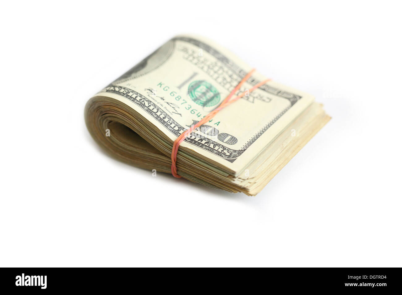 dollars isolated on white background Stock Photo