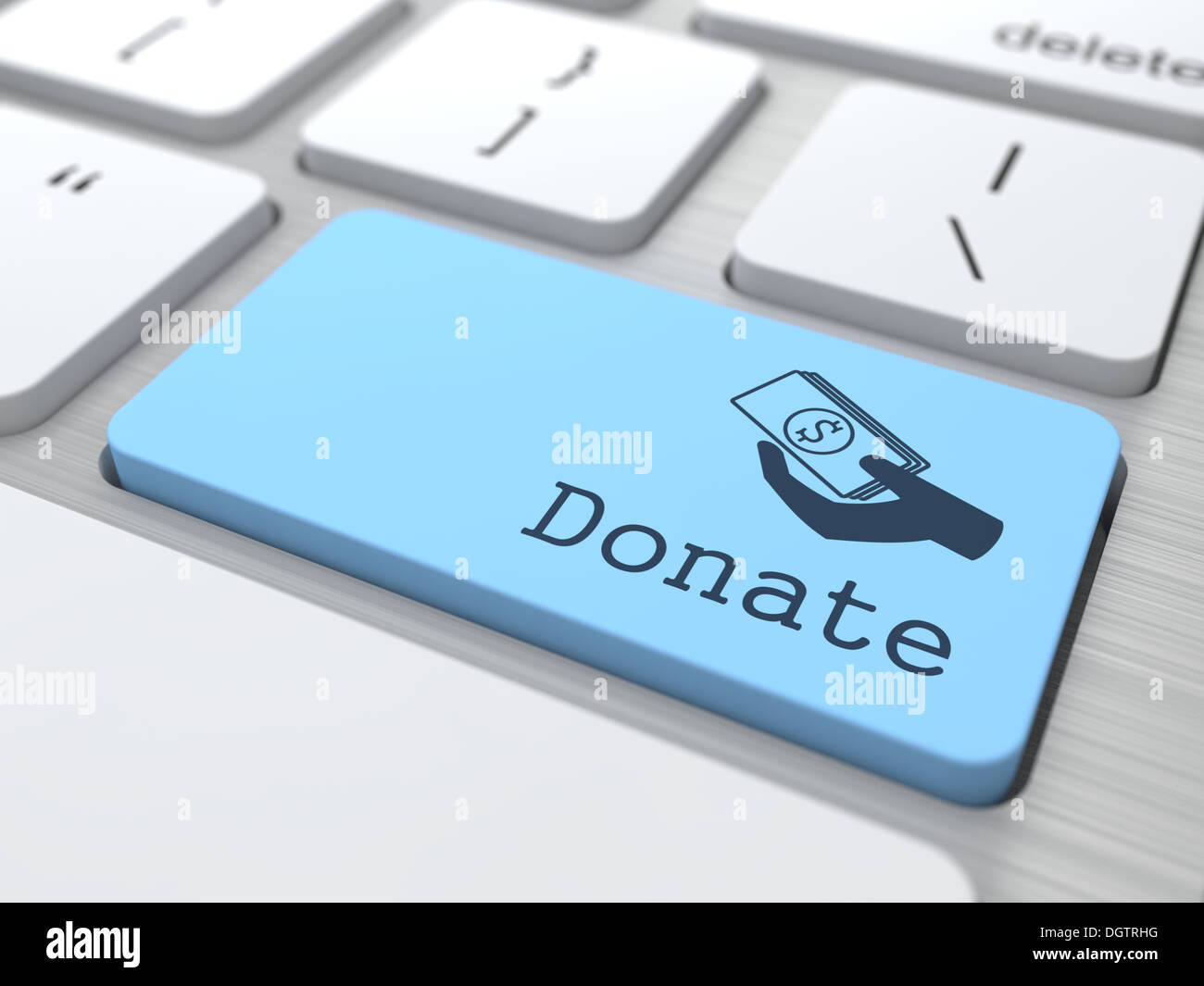 Donate Button. Stock Photo