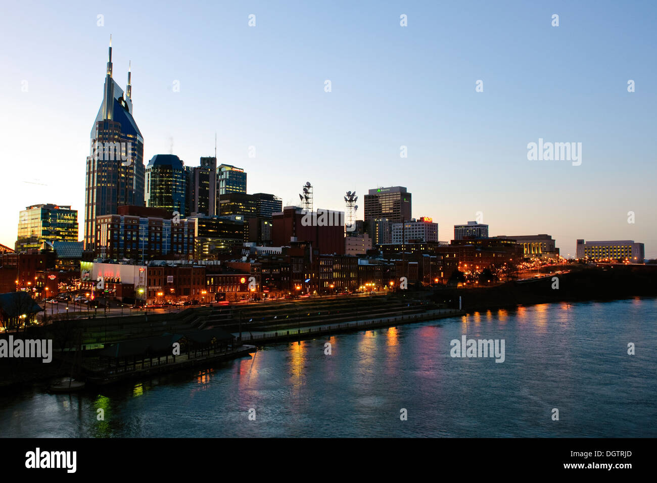 Downtown Nashville Tennessee at sunset Stock Photo 62010997 Alamy