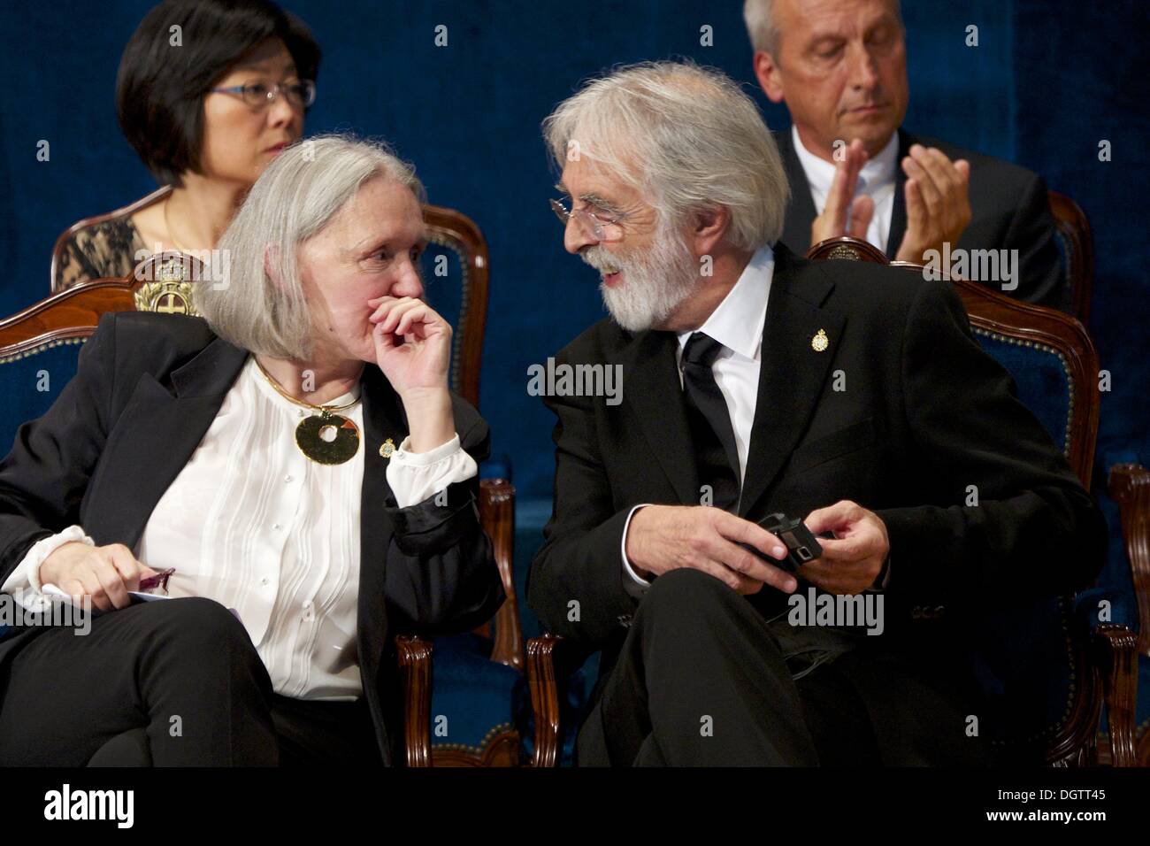 Oviedo, Spain. 25th Oct, 2013. Saskia Sassen and Michael Haneke attend the 'Prince of Asturias Awards 2013' ceremony Gala at the Campoamor Theater on October 25, 2013 in Oviedo, Spain. Credit:  Jack Abuin/ZUMAPRESS.com/Alamy Live News Stock Photo