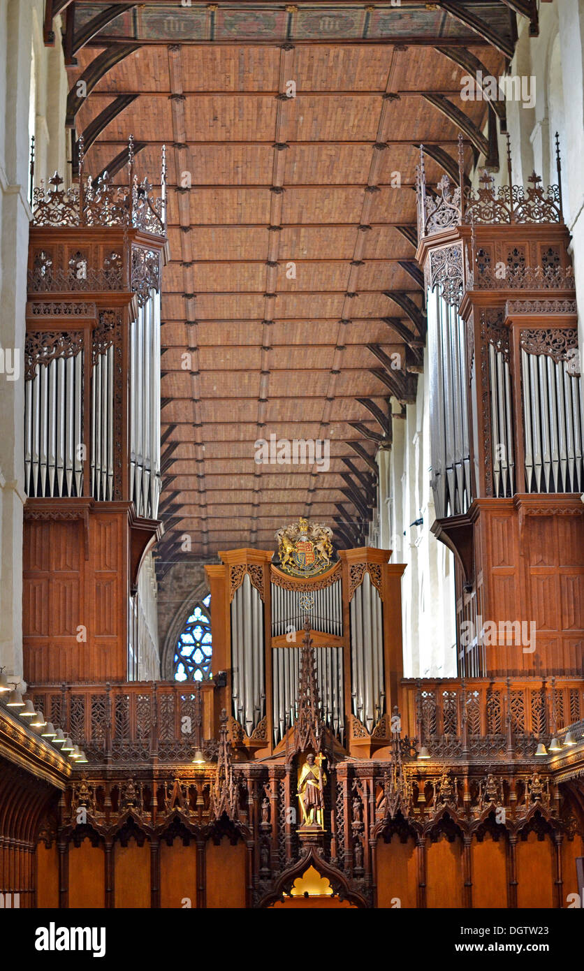 organ pipes st albans cathedral Stock Photo Alamy