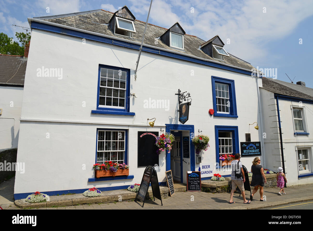 The Churchill Bars Conservative Club, Molesworth Street, Wadebridge, Cornwall, England, United Kingdom Stock Photo