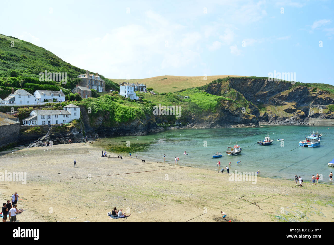 Harbour view, Port Isaac, Cornwall, England, United Kingdom Stock Photo