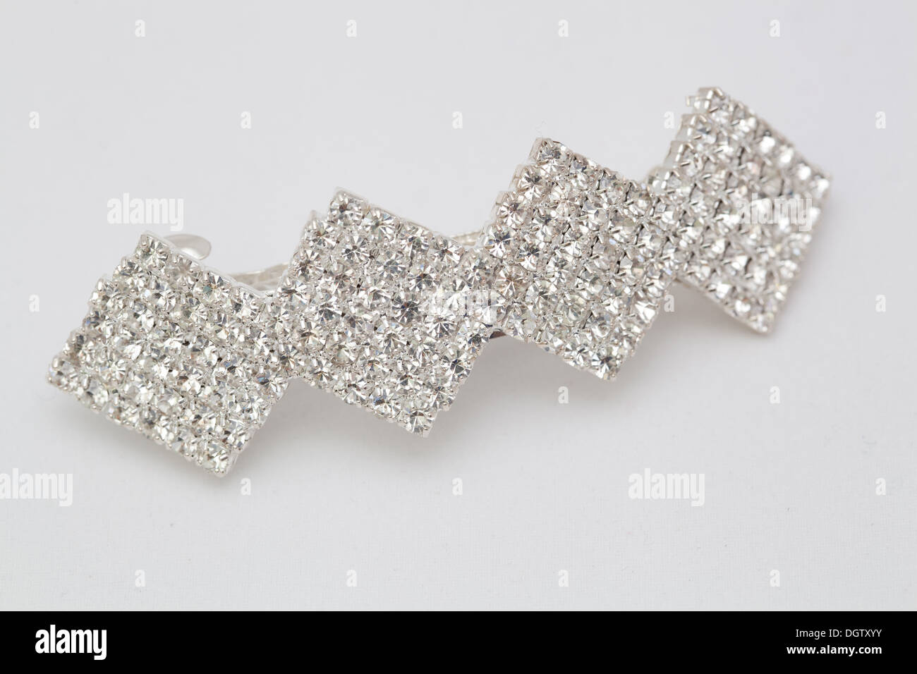 clip in hair with diamonds Stock Photo Alamy