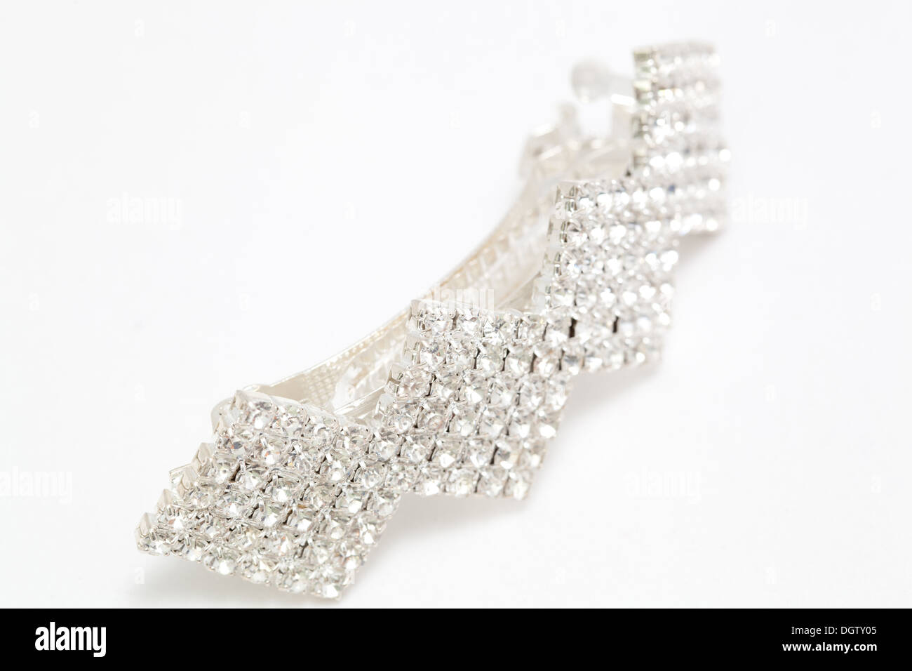 clip in hair with diamonds Stock Photo Alamy