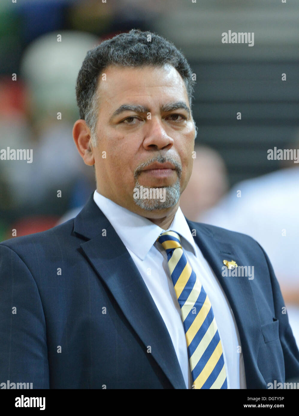 London, UK. 25th Oct, 2013.   London Lions Vince Macauley [Head Coach] during the Lions 100-92 win over the Plymouth Raiders.  © Stephen Bartholomew/Alamy Live News Stock Photo