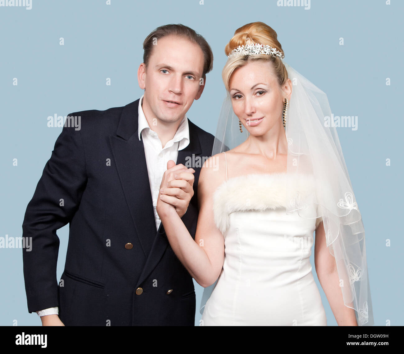 Happy groom and bride Stock Photo - Alamy