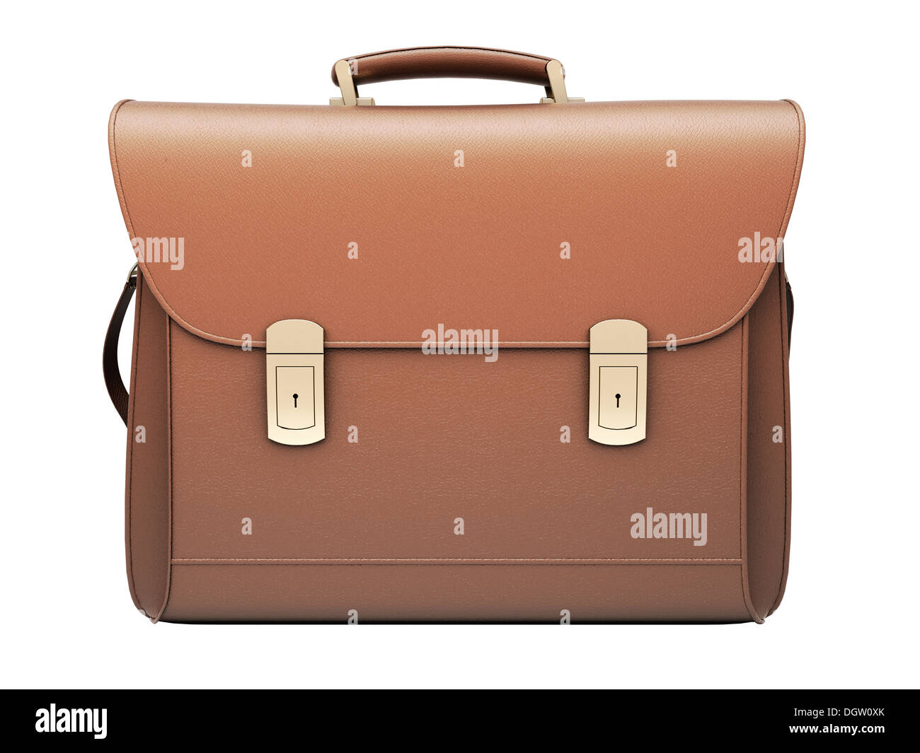 Brown business briefcase isolated Stock Photo Alamy