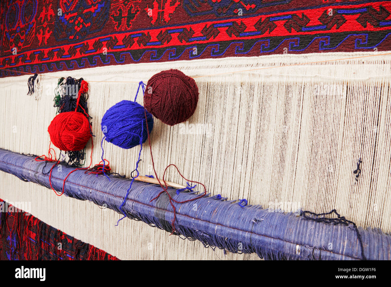 Yarn on carpet Stock Photo Alamy