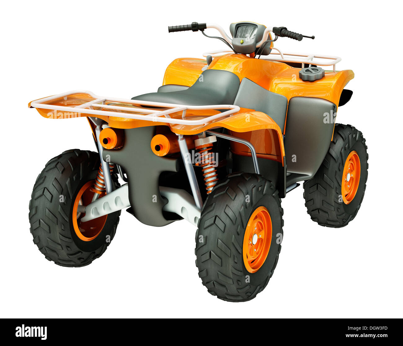 Quad bike isolated Stock Photo Alamy