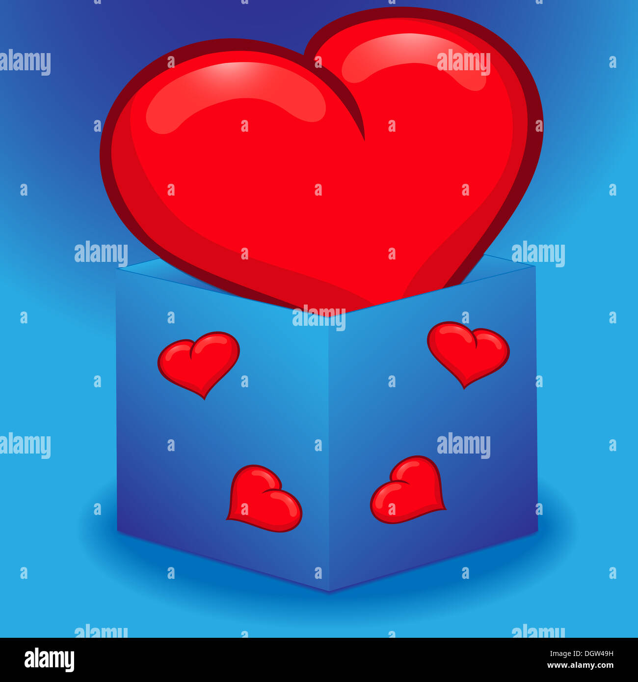 Heart in a box Stock Photo Alamy