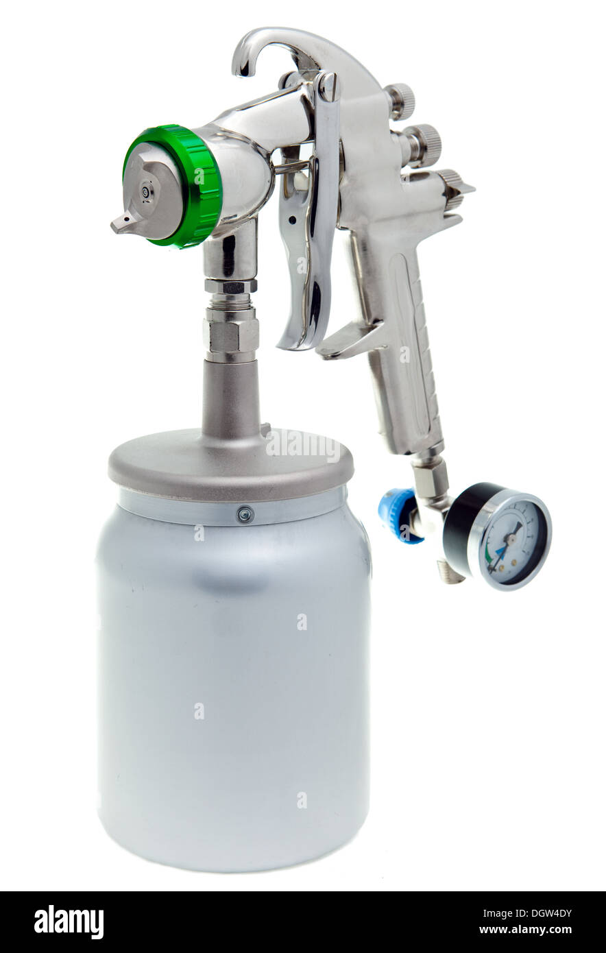 New metal brilliant Spray gun Stock Photo Alamy