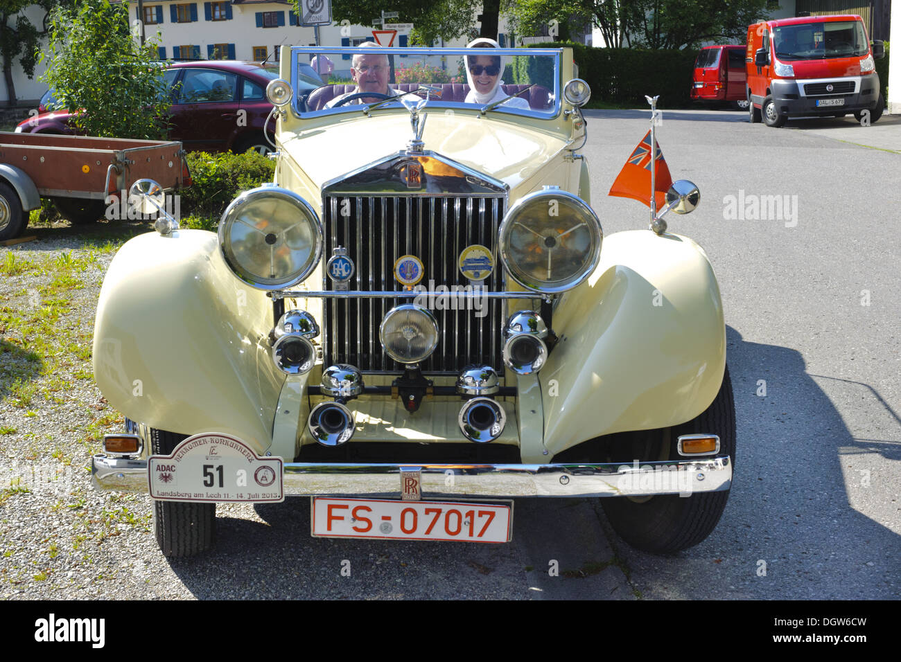 oldtimer car Rolls Royce Cabriolet Stock Photo