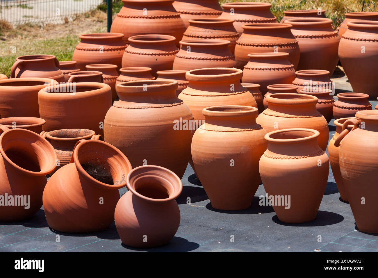 ceramic pots in market Stock Photo Alamy