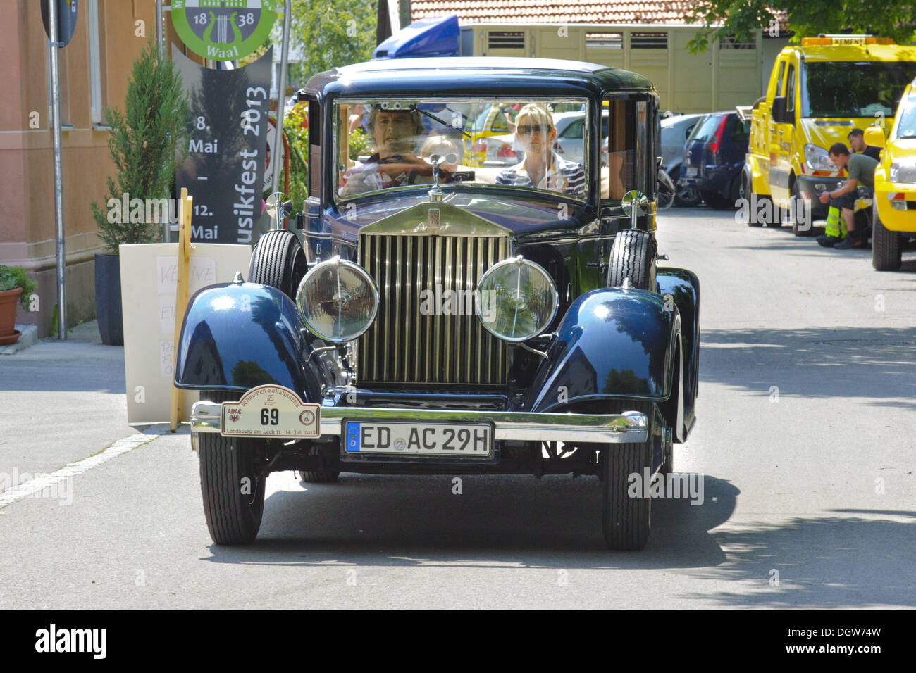 oldtimer car Rolls Royce Landaulet Stock Photo