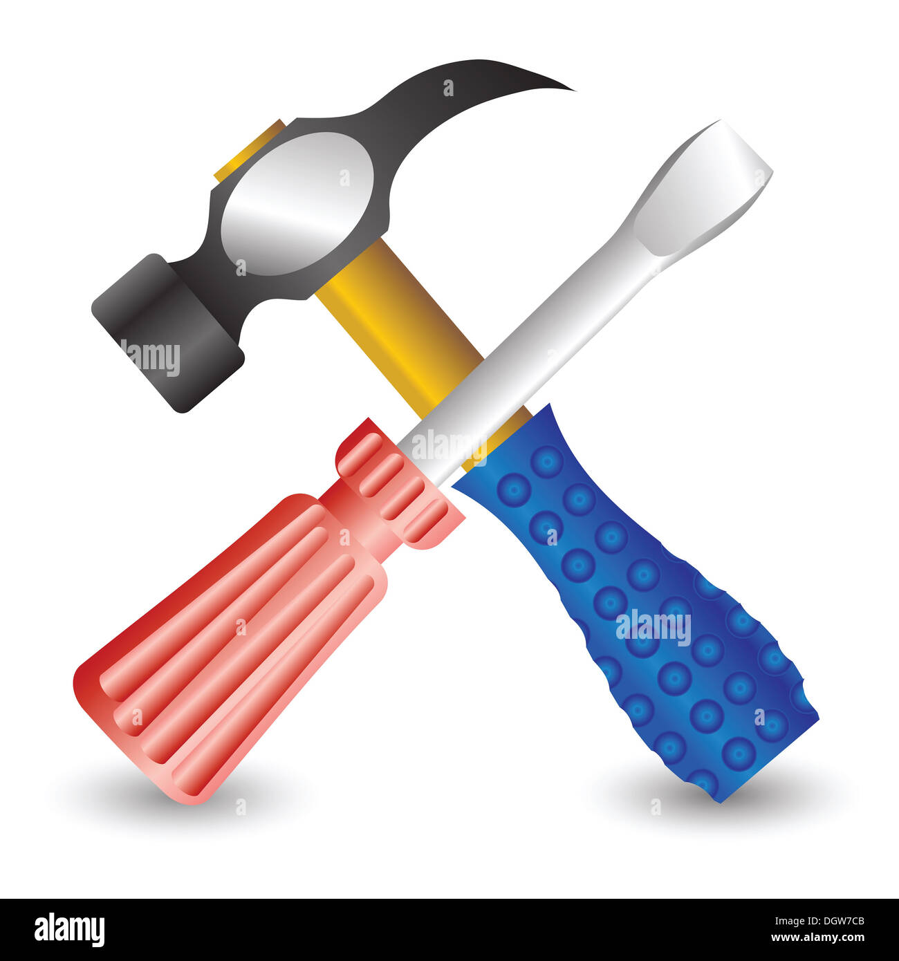 hammer and screwdriver Stock Photo Alamy