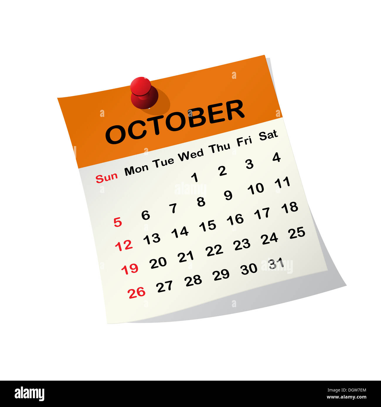 14 Calendar For October Stock Photo Alamy