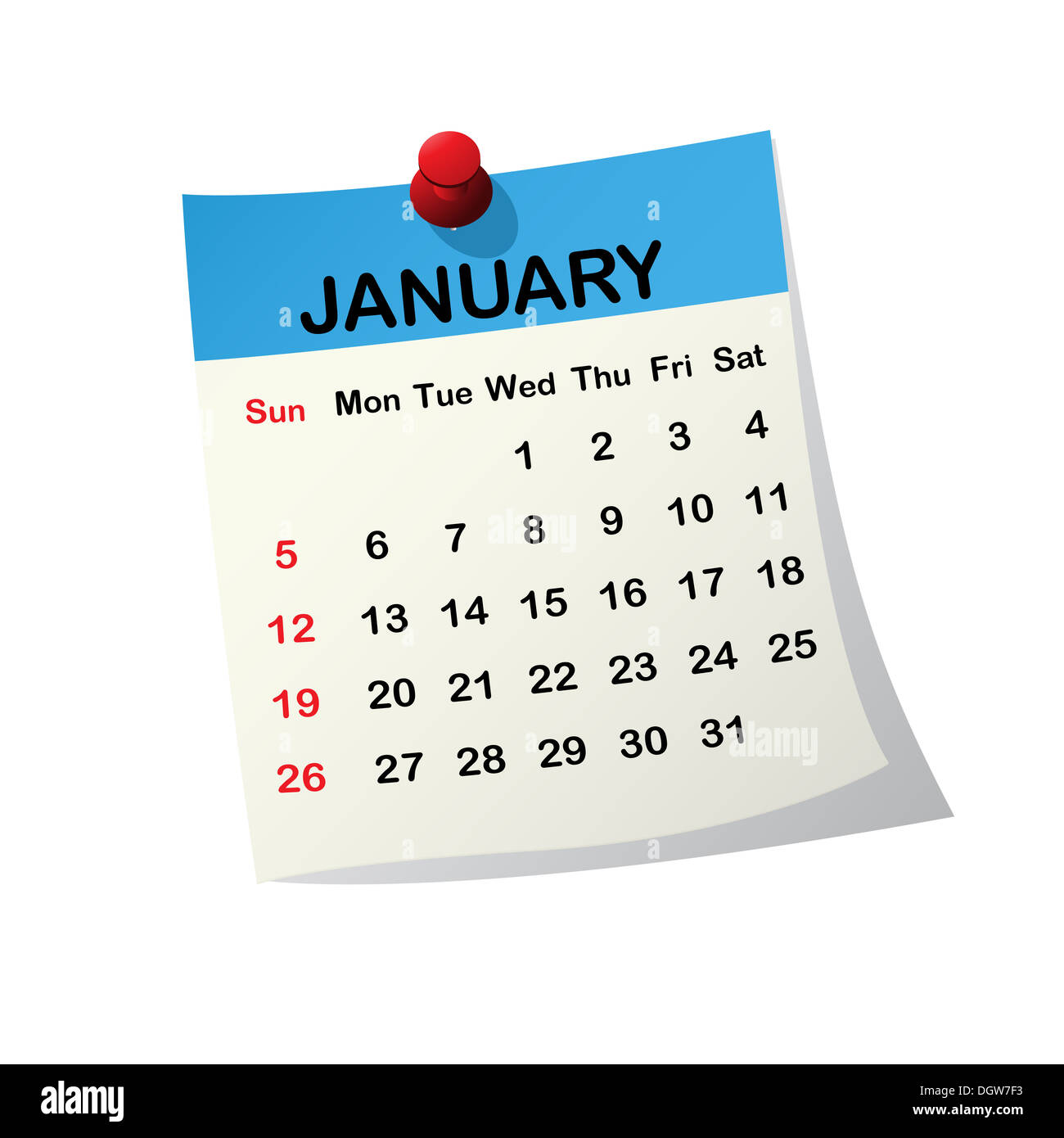 14 Calendar For January Stock Photo Alamy