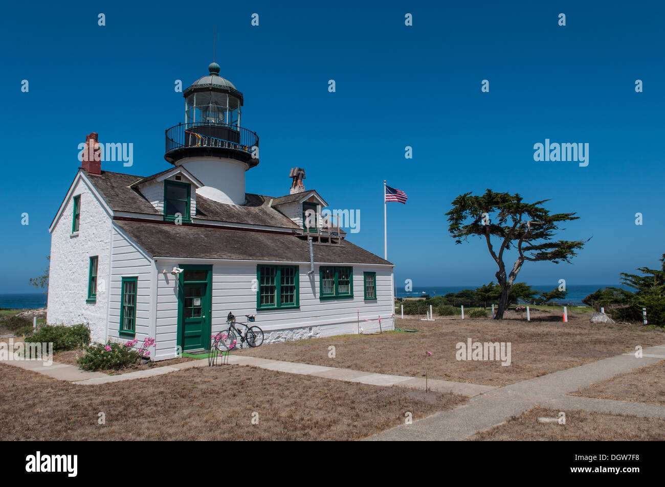 Point Pinos Historic Lighthouse in Monterey California Stock Photo
