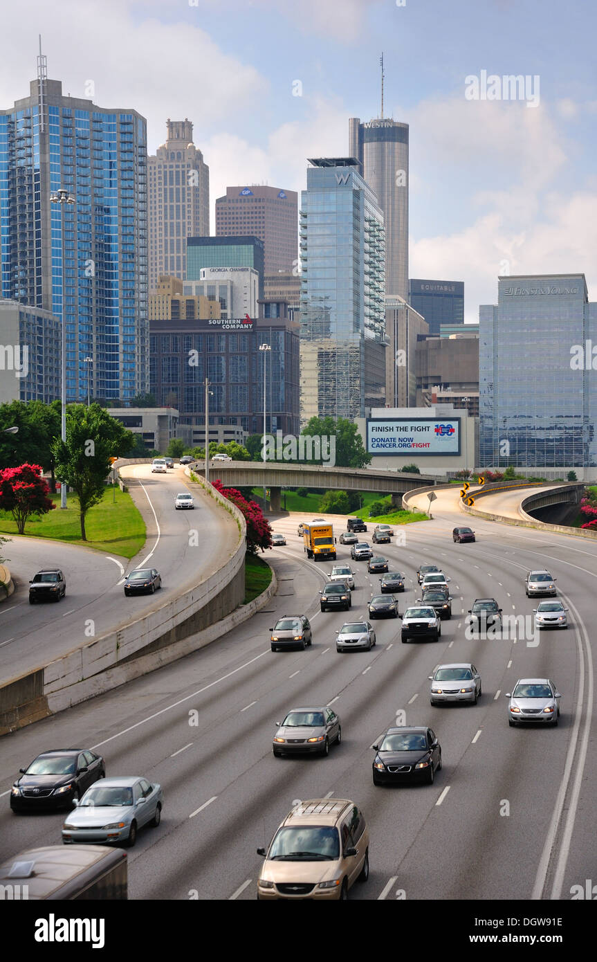 Traffic in Atlanta, Georgia, USA Stock Photo