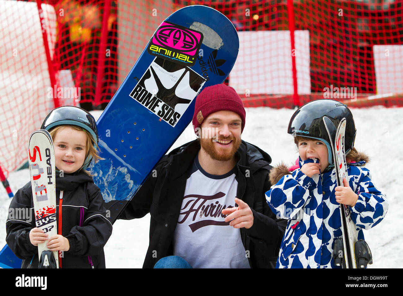 London, UK. 25th Oct, 2013. Great Britain and Winter Olympic Snowboarding hopeful Dom Harrington  opens the 'London Snow' event in Covent Garden giving members of the public a chance to try their hand at skiing and snowboarding on real snow.   © theodore liasi/Alamy Live News Stock Photo