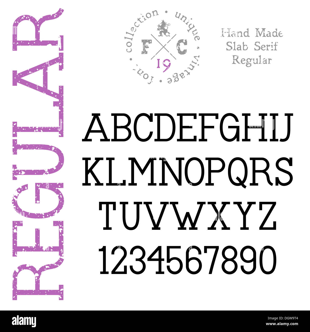 Download Handmade Retro Font Slab Serif High Resolution Stock Photography And Images Alamy SVG Cut Files
