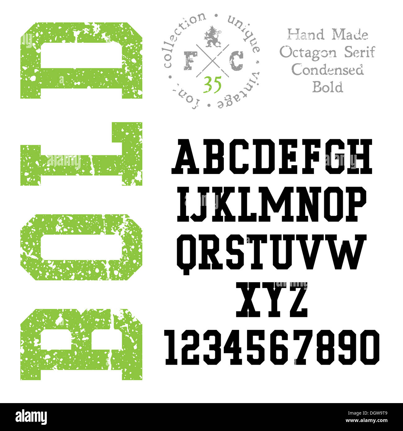 Download Handmade Retro Font Slab Serif Condensed Type Stock Photo Alamy SVG Cut Files