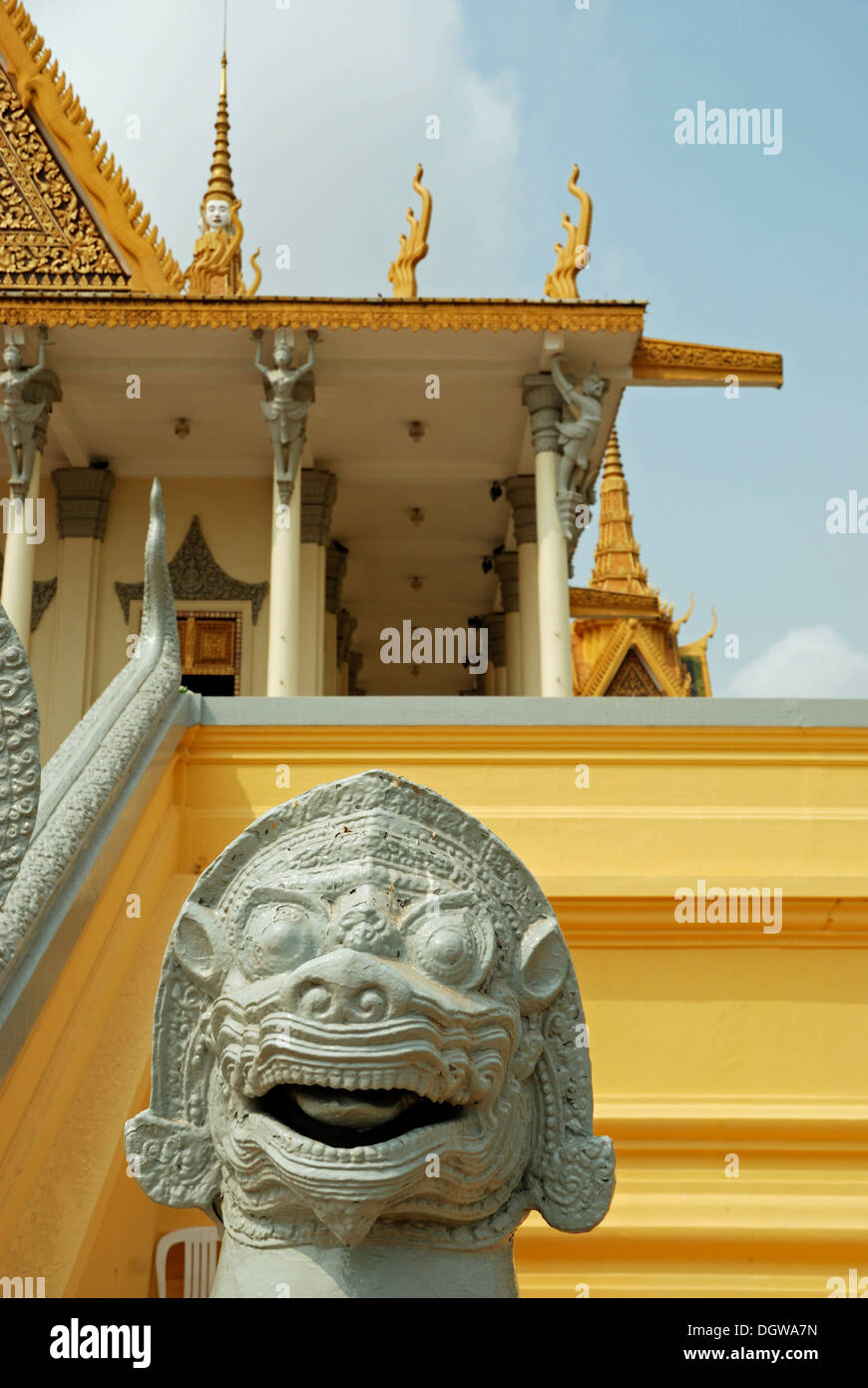 A Naga at the Royal Palace, Phnom Penh, Cambodia. Stock Photo