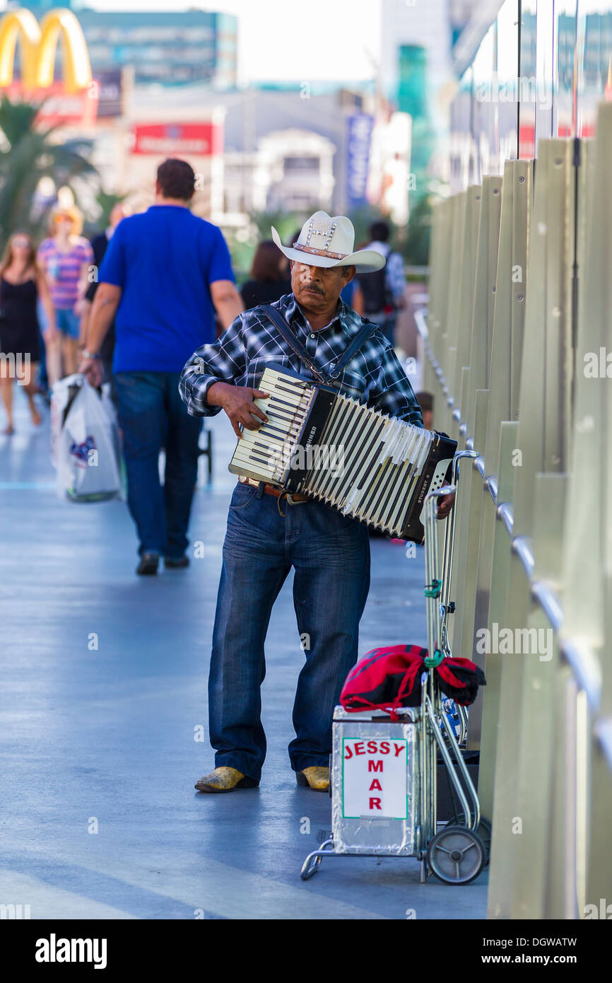 Street performer Las Vegas. Stock Photo