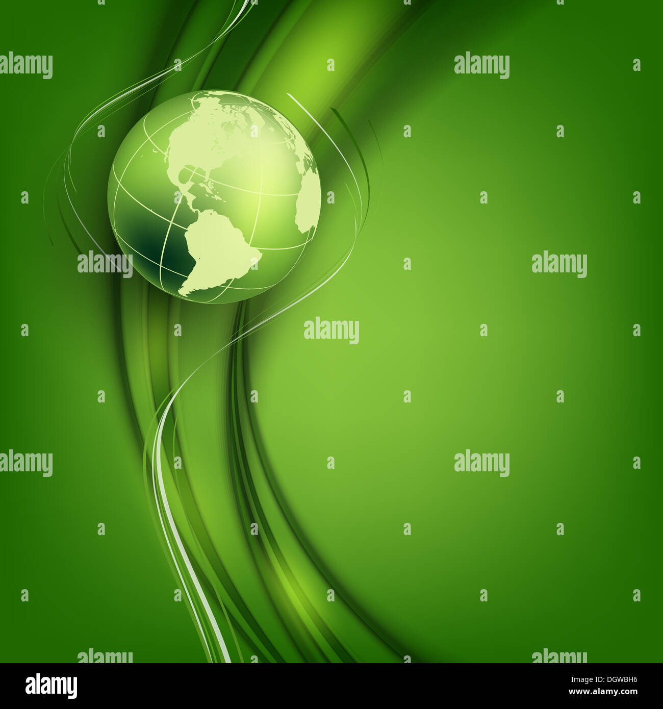 floral environmental frame with globe Stock Photo - Alamy
