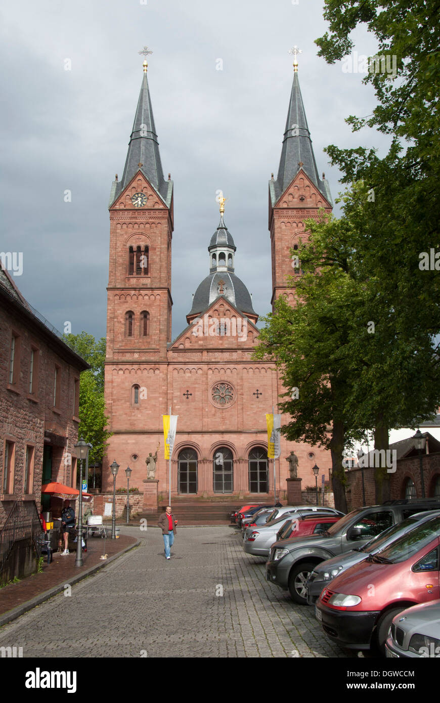 NeoRomanesque west facade, Basilica of St. Marcellinus and Peter
