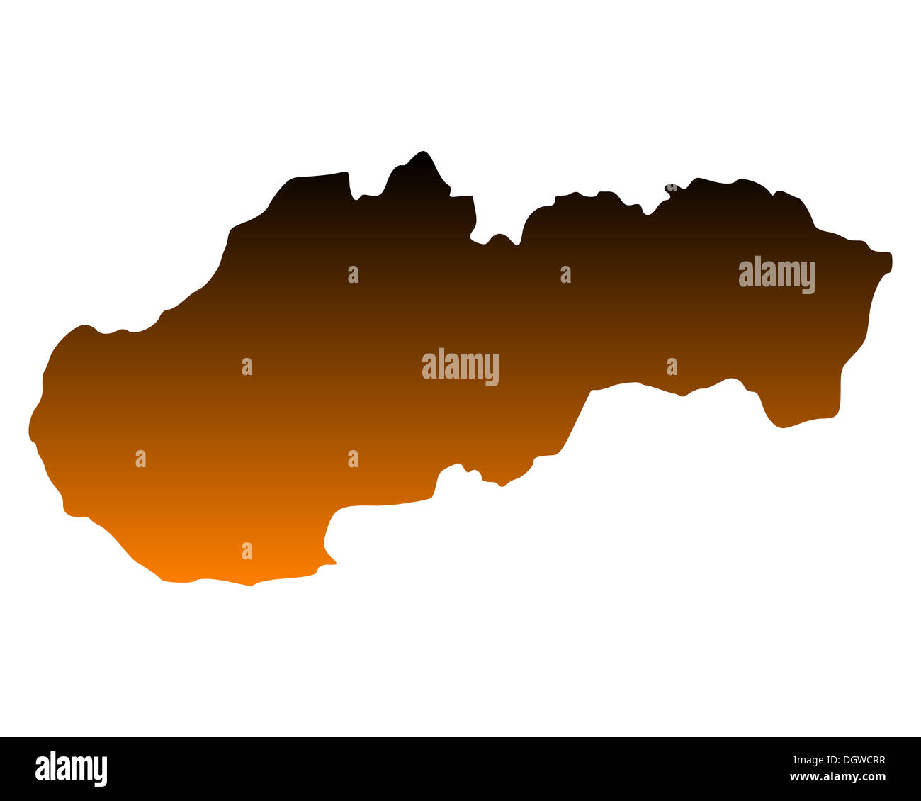 Map of Slovakia Stock Photo - Alamy