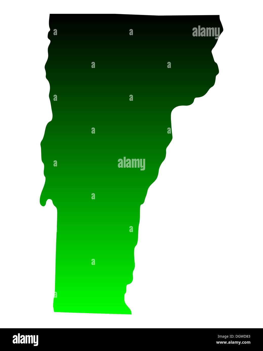 Map of Vermont Stock Photo - Alamy