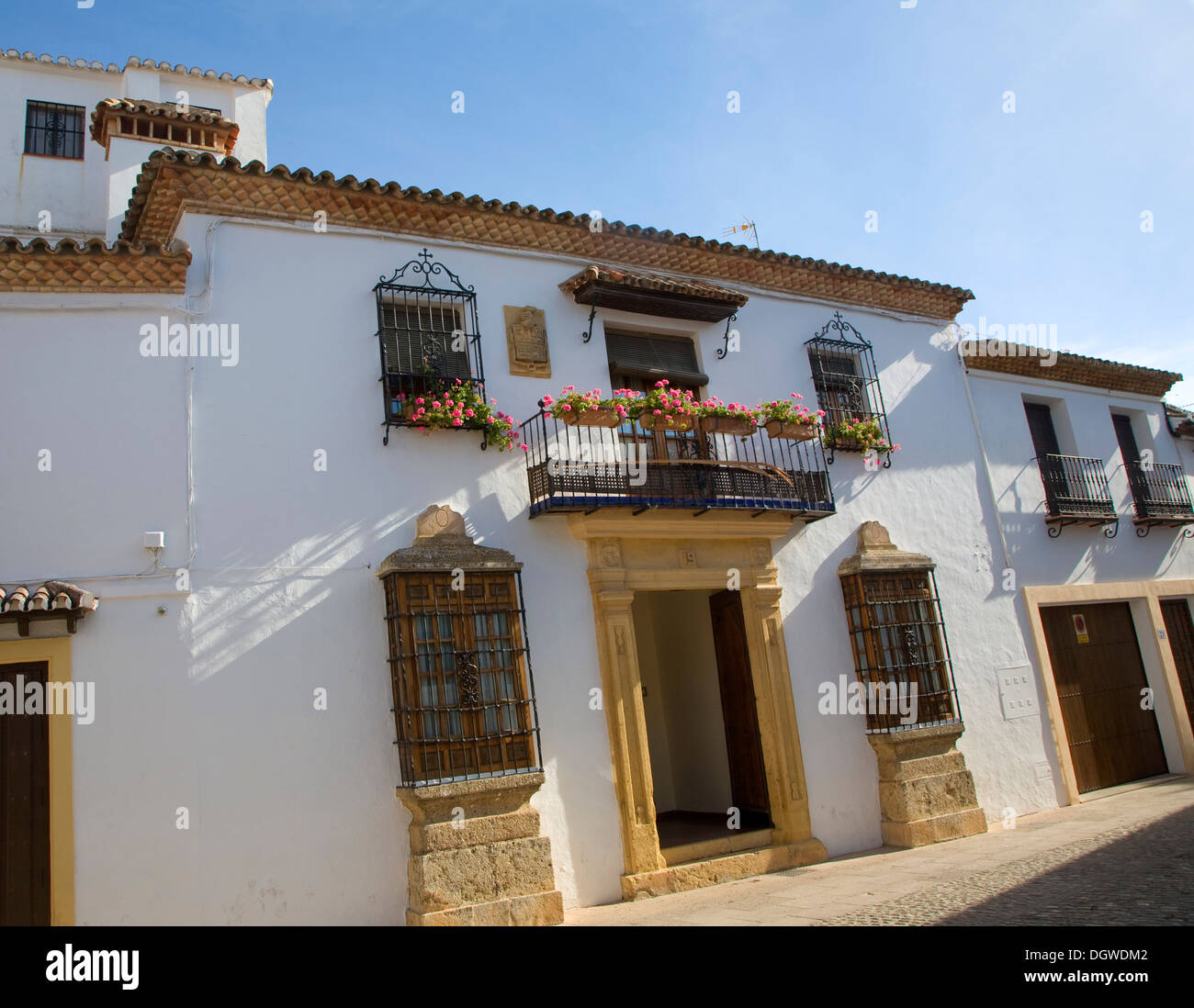 Historic architecture in old city Ronda, Spain Stock Photo