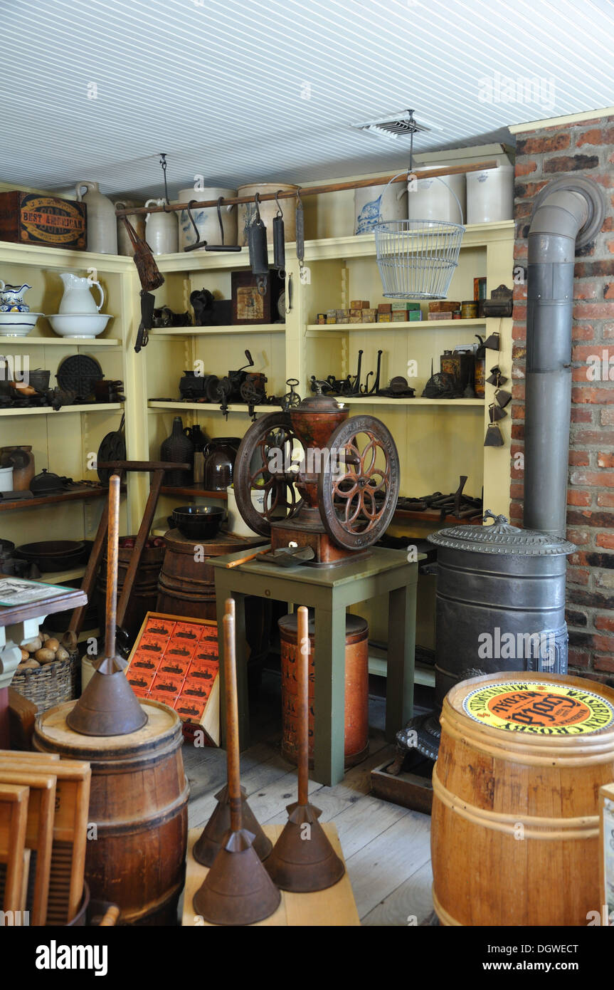 Hardware store museum, Mystic Seaport, Connecticut, USA Stock Photo Alamy