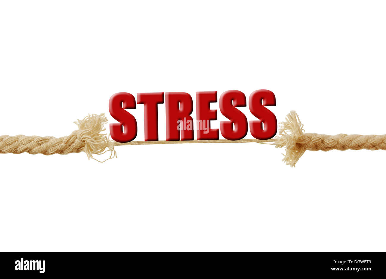 Stress on a breaking rope Stock Photo Alamy
