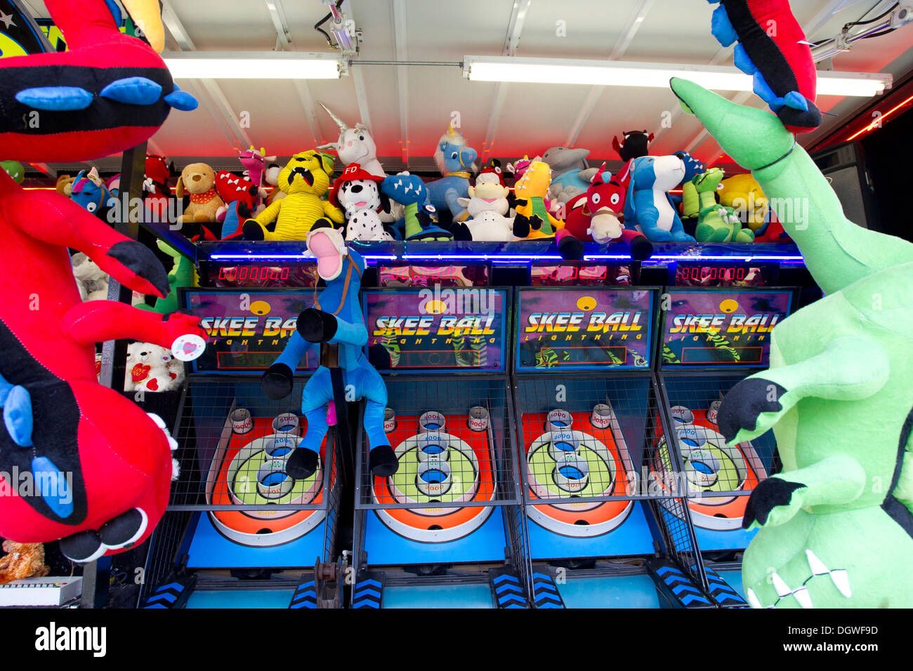 Some of Taylors Cumbria Amusements funfair rides and stalls on the ...