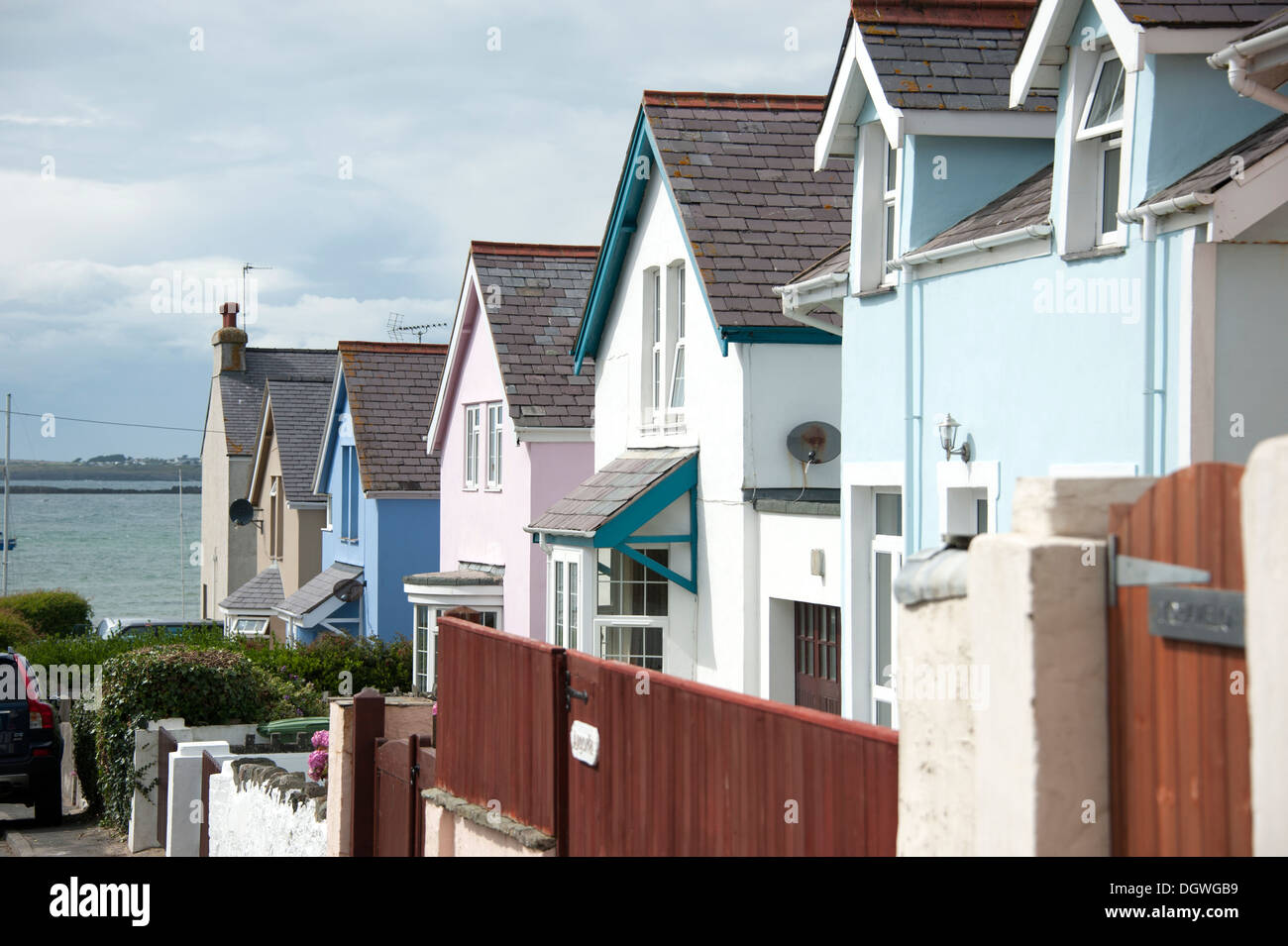 Seaside Cottages Colourful North Wales Uk Stock Photo 62027261