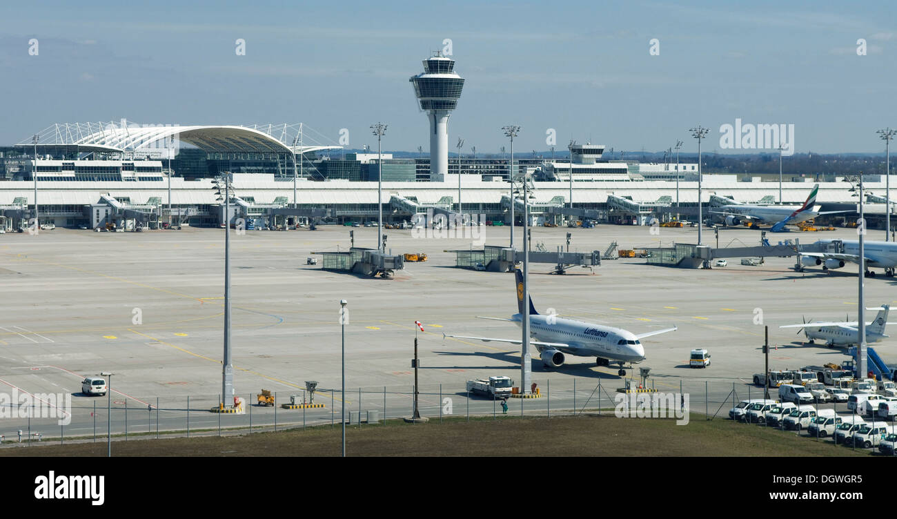 Munich Franz Josef Strauss Airport, Munich, Bavaria Stock Photo - Alamy