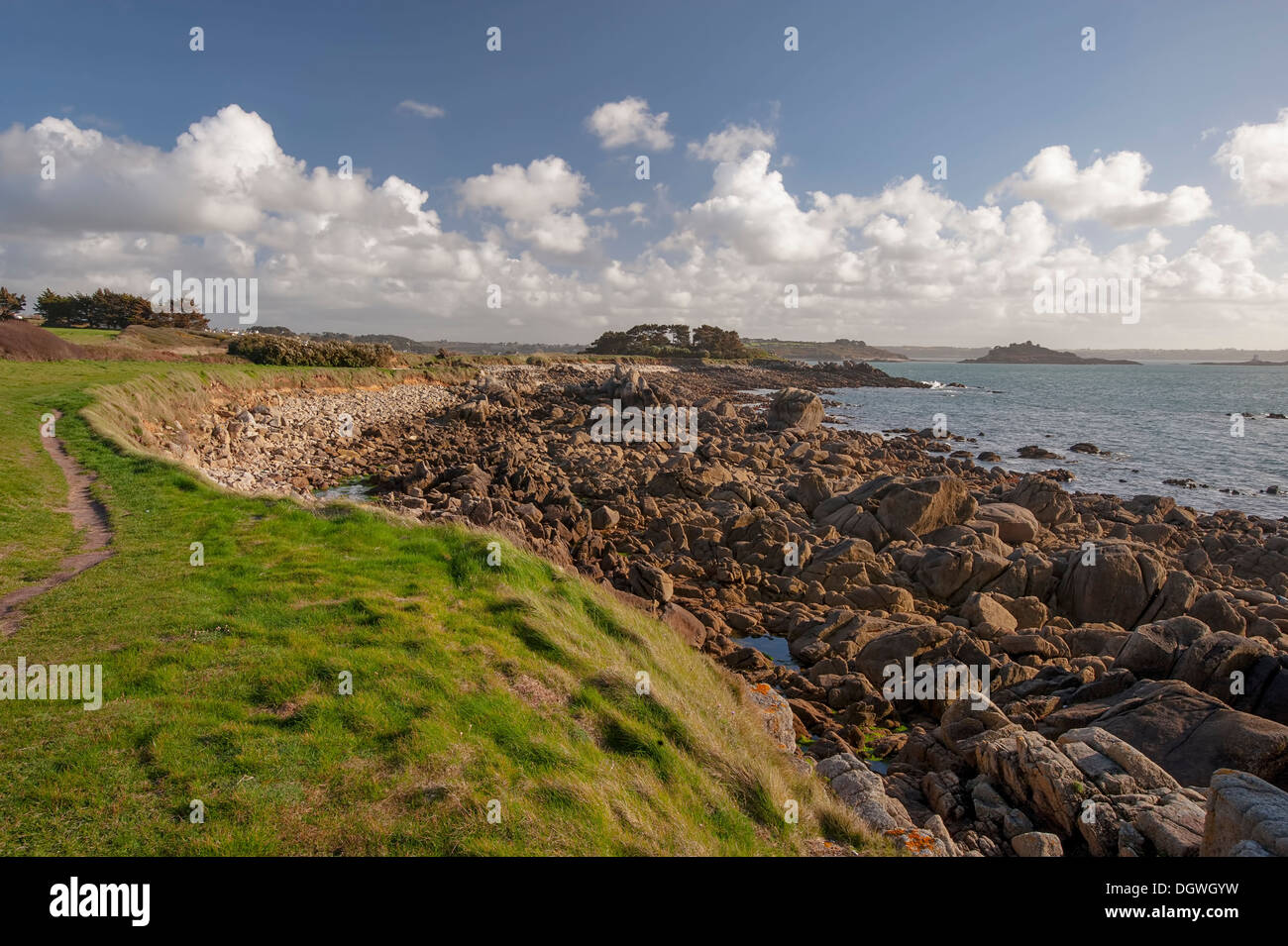A coastline view in Brittany, near the city of Plougasnou. France Stock ...