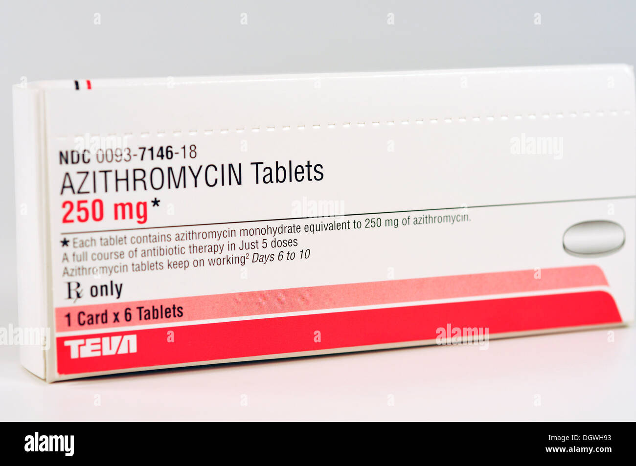 Azithromycin tablets - prescription drug antibiotics Stock Photo - Alamy
