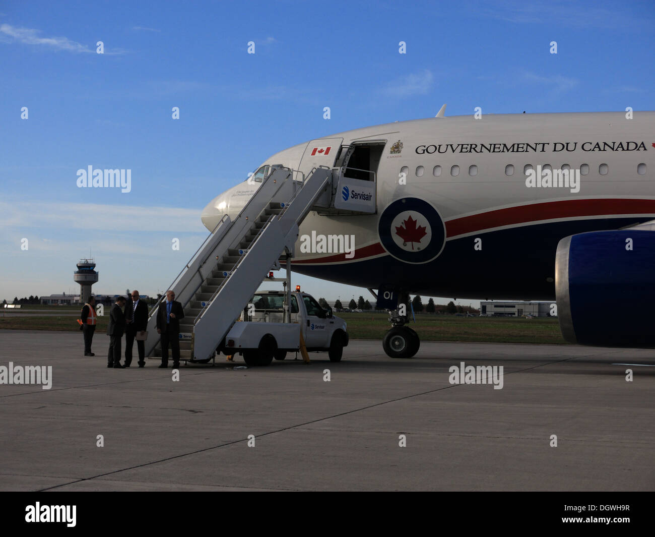 Airbus CC-150 Polaris, RCAF 01, Canada Government VIP Airplane in Ottawa airport, Canada, October 3, 2013 Stock Photo