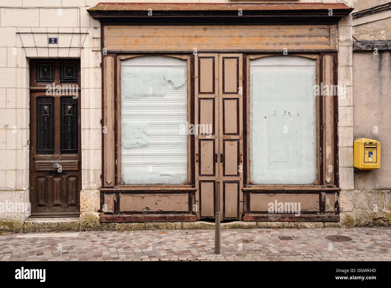 Closed shop, Valencay, Indre, France Stock Photo