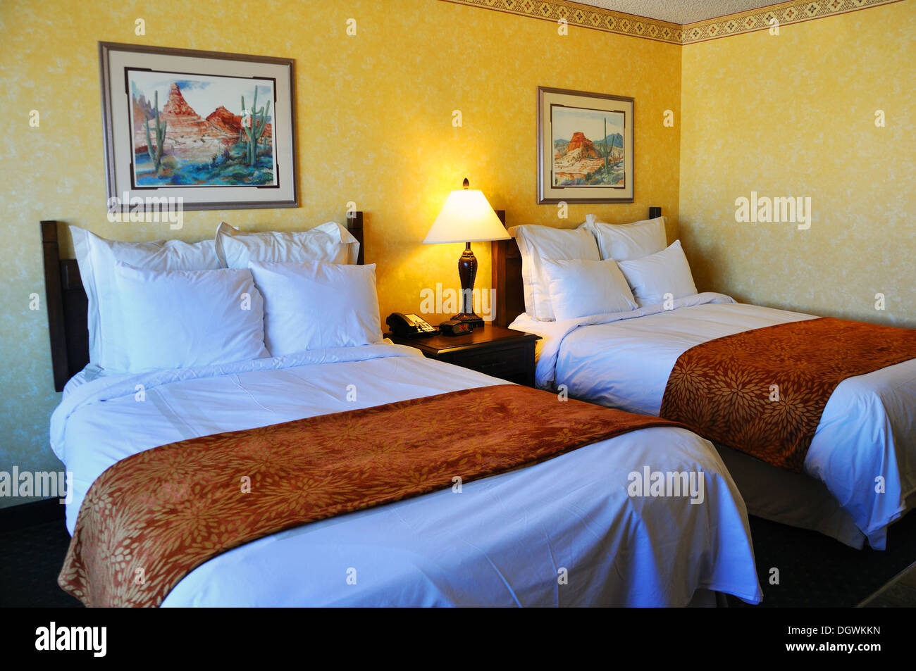Marriott hotel room, Albuquerque, New Mexico, USA Stock Photo