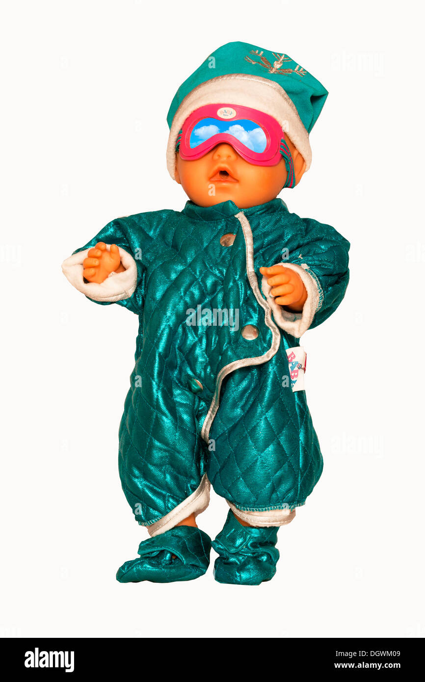 Baby Born doll with ski clothing Stock Photo - Alamy
