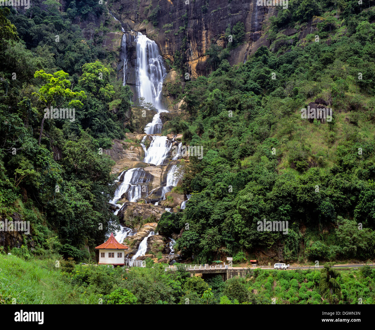 Rawana Ella Waterfalls, Nuwara Eliya, Zentralprovinz, Sri Lanka Stock