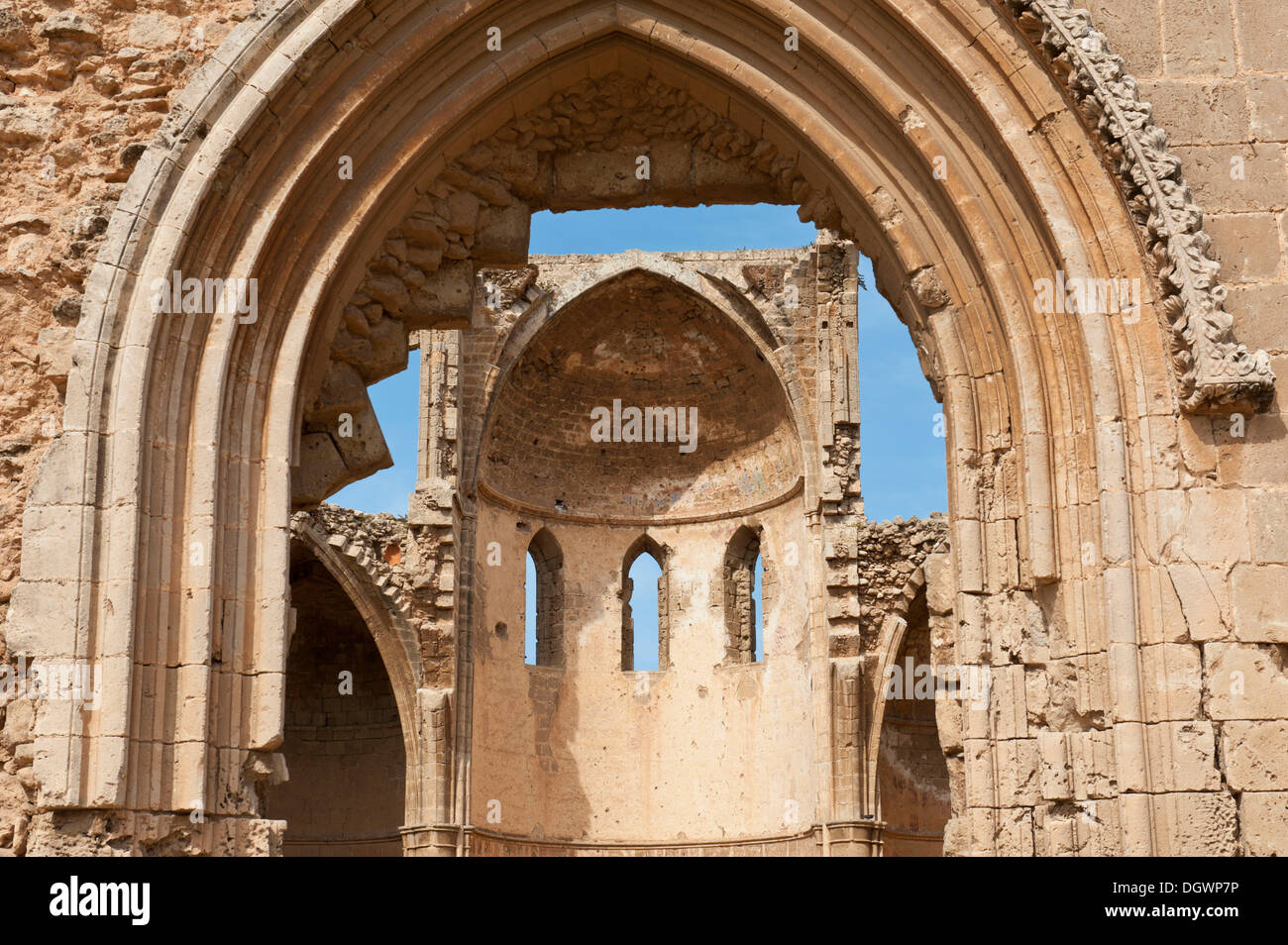Church ruins of St. George Church of Greece, historic center, Famagusta, Gazimagusa, Ammochostos, Türkische Republik Nordzypern Stock Photo
