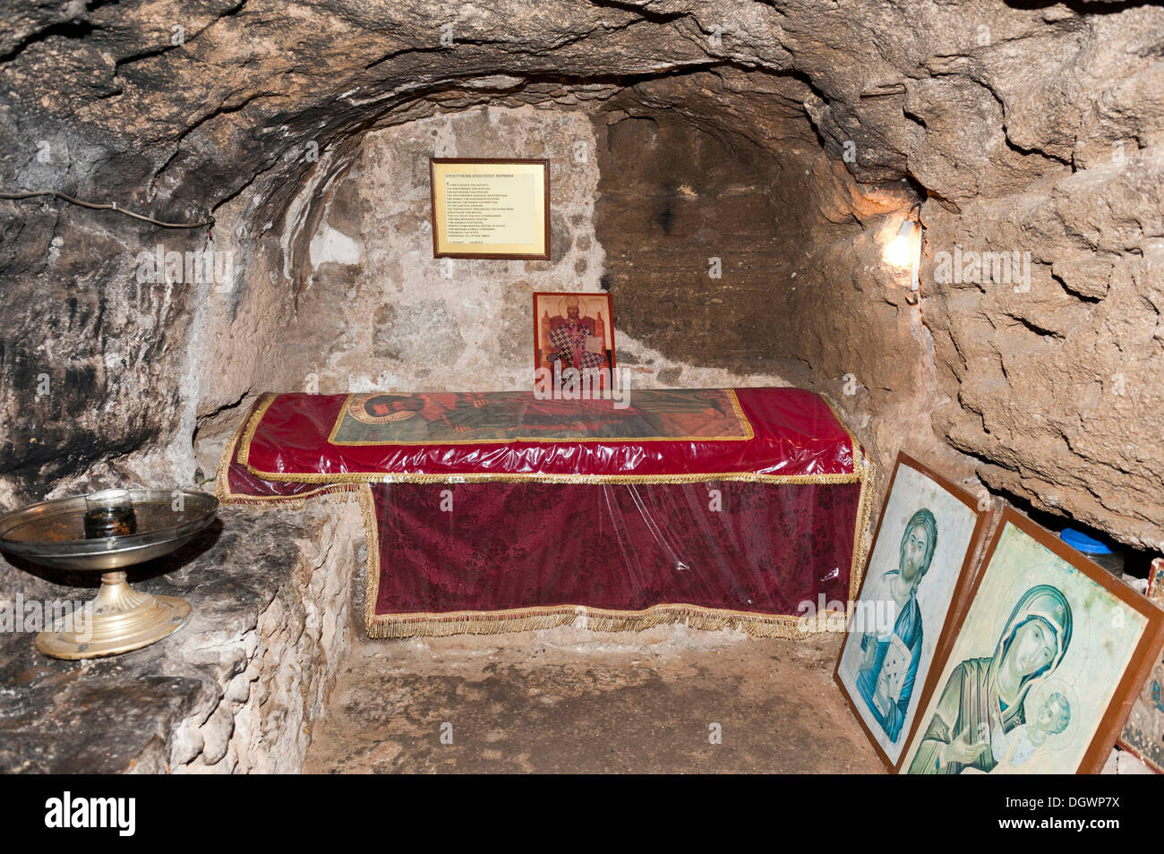 Greek Orthodox Cathedral, tomb, crypt, grave of St. Barnabas underneath