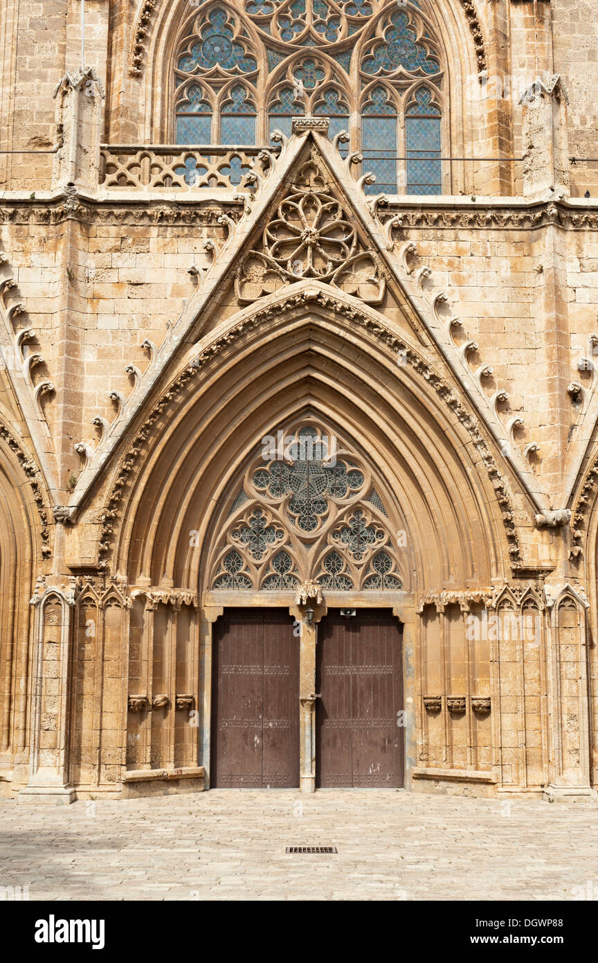 Gothic portal of the Lala Mustafa Pasha Mosque, former St. Nikolaos ...