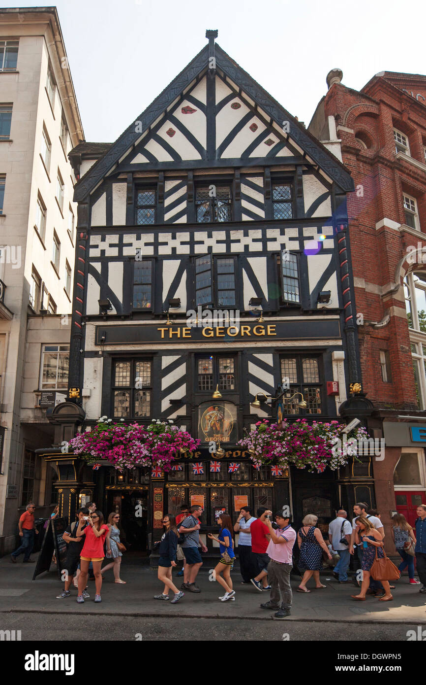 The George, pub in Tudor House, Fleet Street, London, England, United Kingdom, Europe Stock Photo